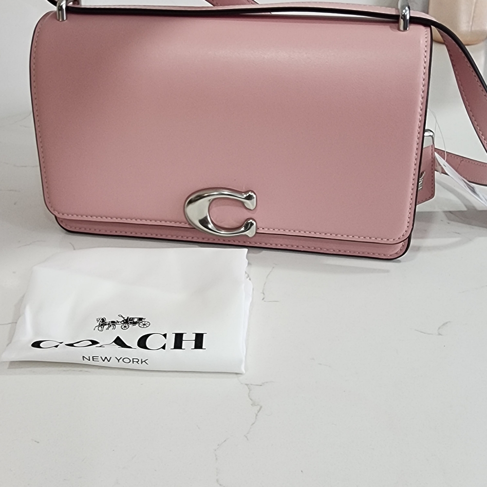 Coach Pink Crossbody Bag with Signature Hardware